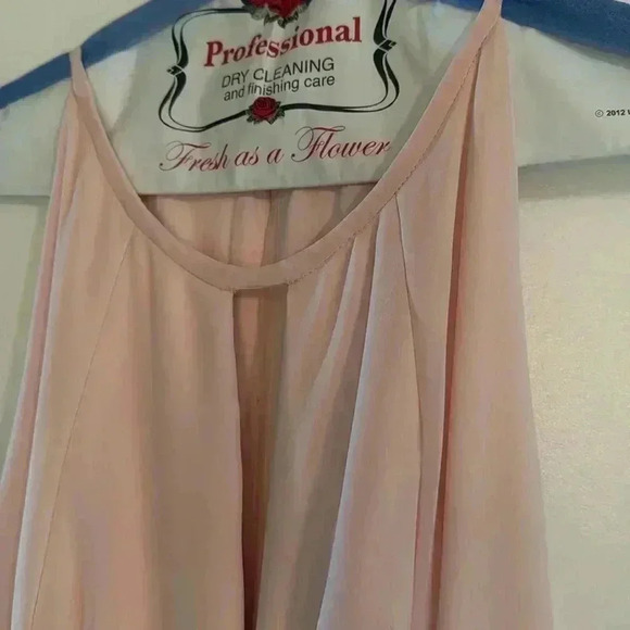 Dessy Collection Keyhole dress Style 1502- blush color - Picture 3 of 6